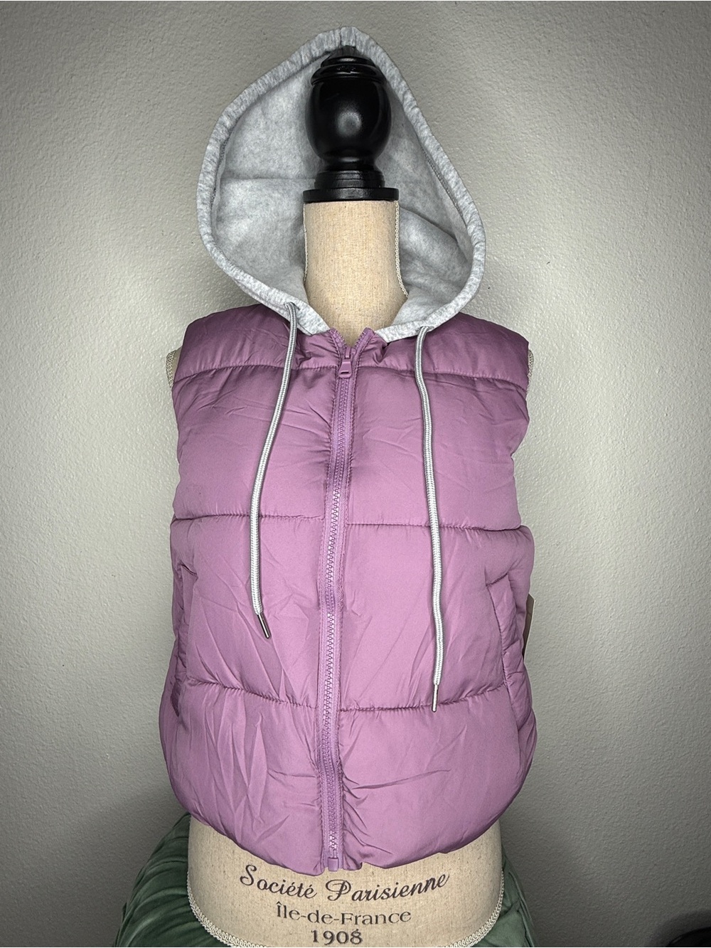 Hooded Puffer Vest - Lavender